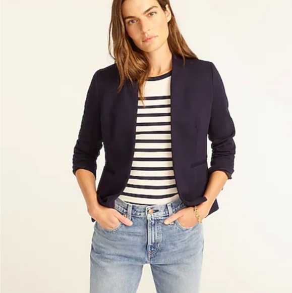 J. Crew Jackets & Blazers - J. Crew Going Out Blazer Women's 10 Blue Preppy Academia Office Career Business